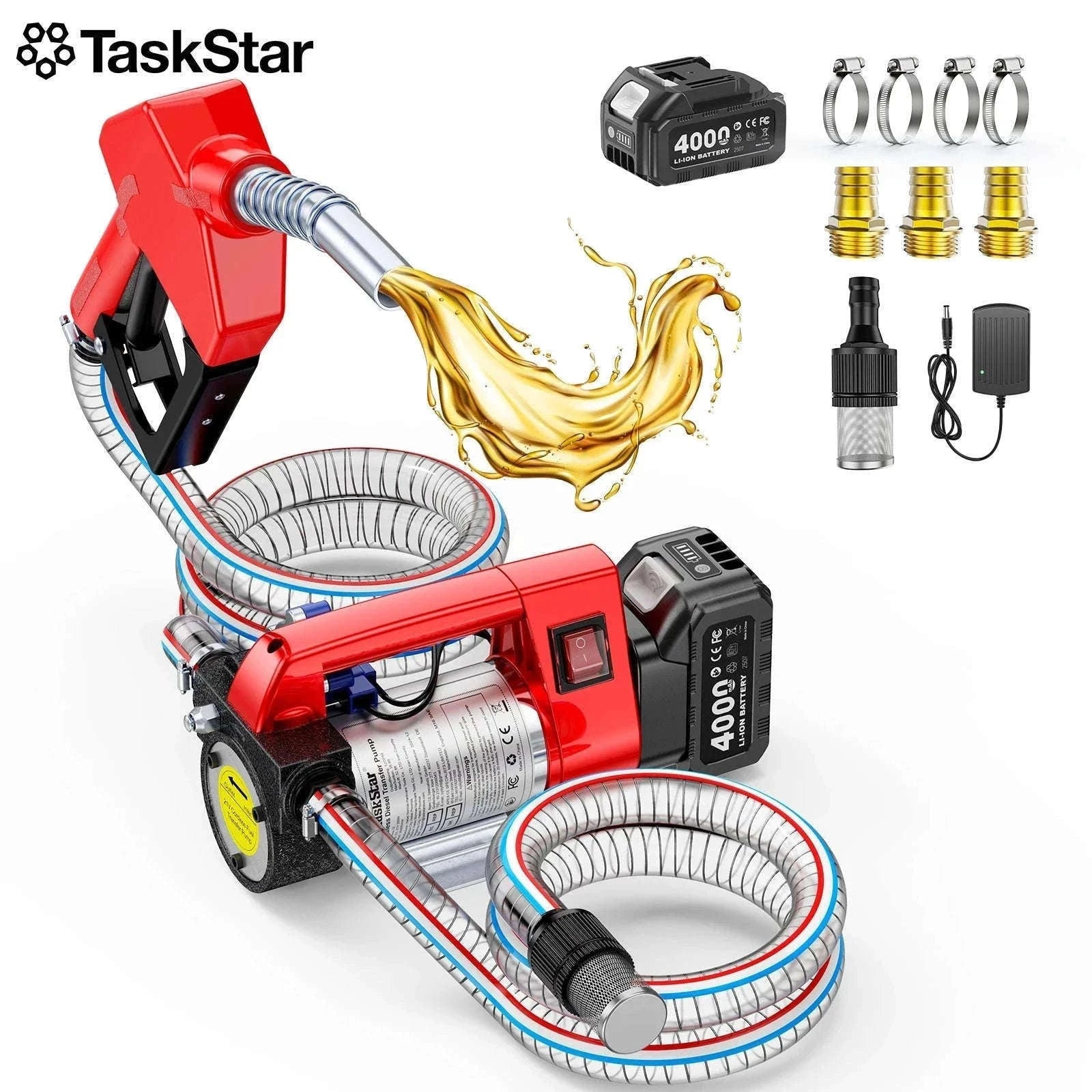 Cordless Diesel Kerosene Transfer Pump Kit, 12GPM for 18V Makita Batteries-NO battery / United States
