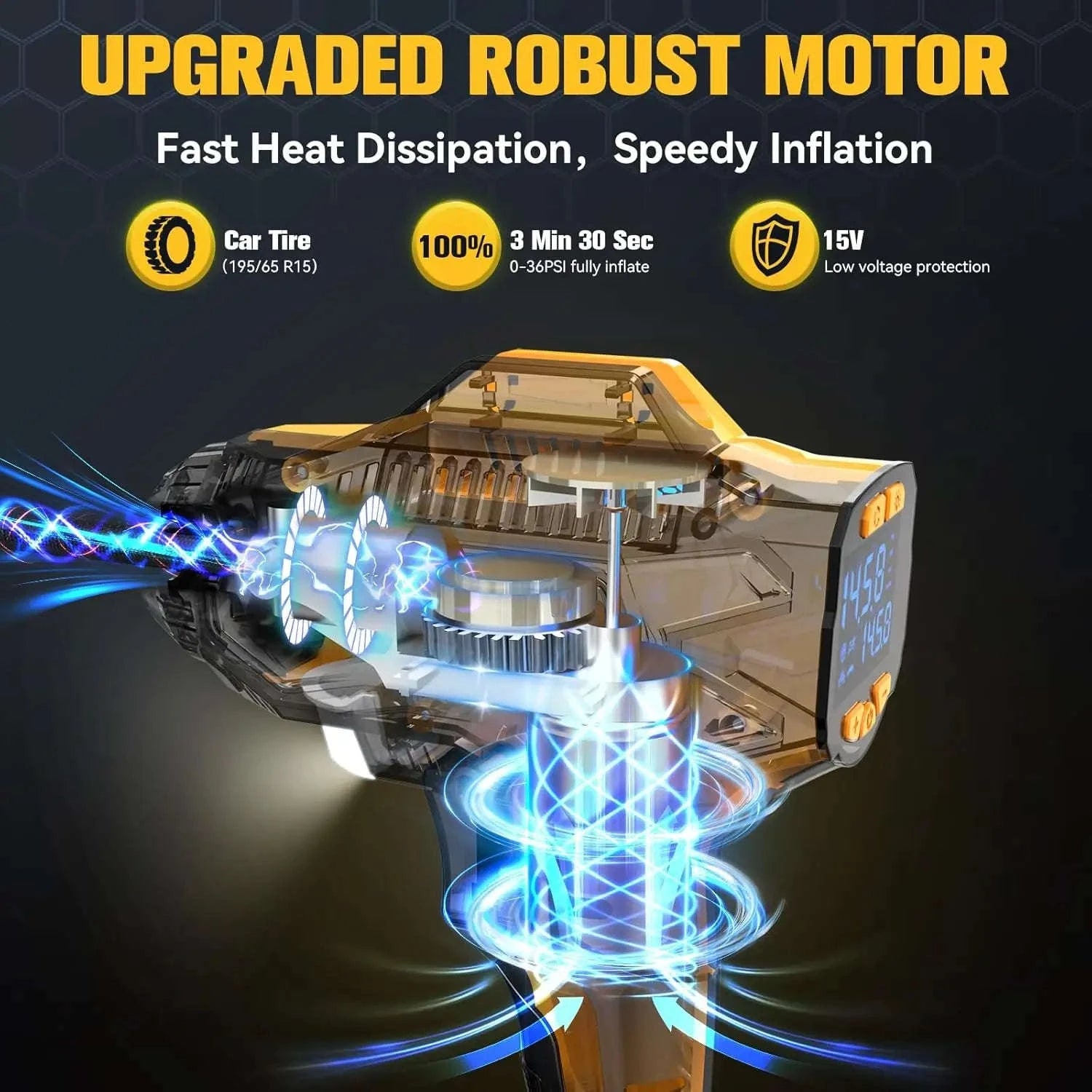 Cordless Digital Tire Inflator Kit for Dewalt 20V Batteries-Default Title