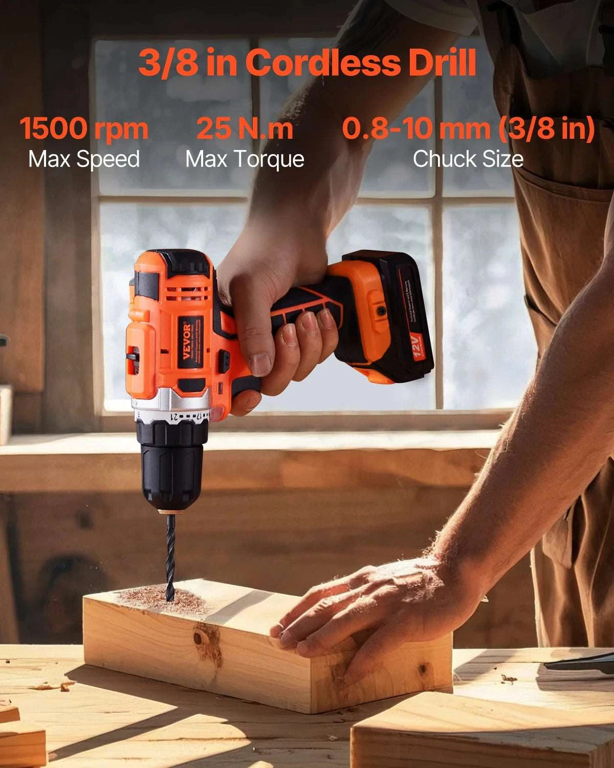 Cordless Drill & Impact Driver Combo Kit with Batteries and Charger-2pcs 12V A / United States