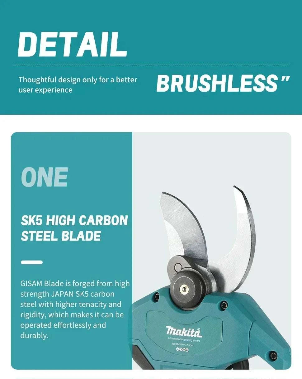 Cordless Electric Pruning Shears 20V Brushless with LCD Display-No battery