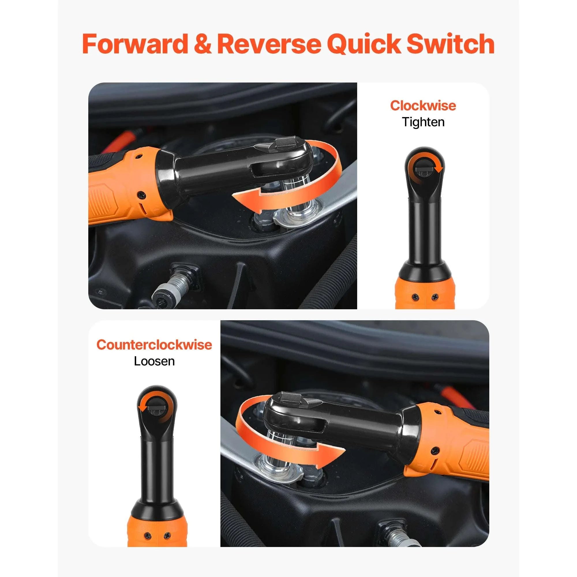 Cordless Electric Ratchet Wrench Set with Dual Batteries & Sockets-33 lbf-ft 230RPM / United States