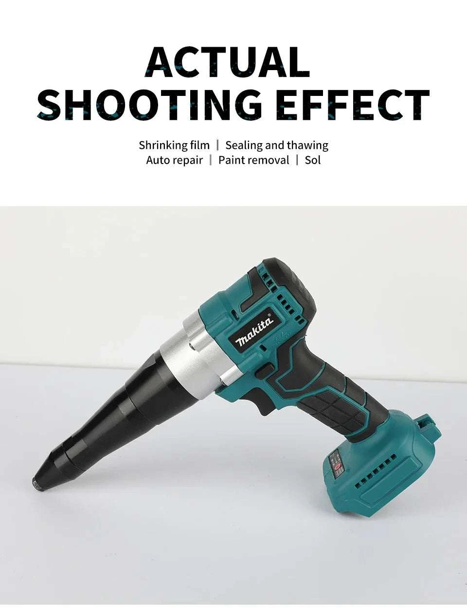 Cordless Electric Rivet Gun with Brushless Motor and LED Light-No battery