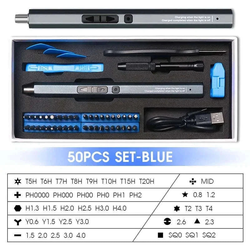 Cordless Electric Screwdriver Set for Precision Repairs-12 in 1