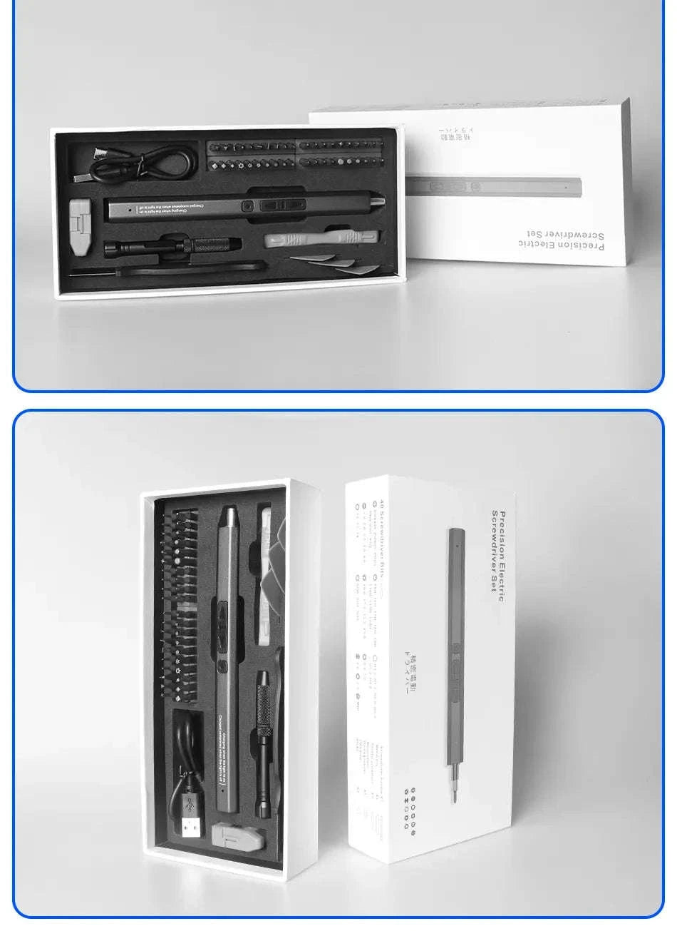 Cordless Electric Screwdriver Set – Precision Power Tool Kit-12 in 1