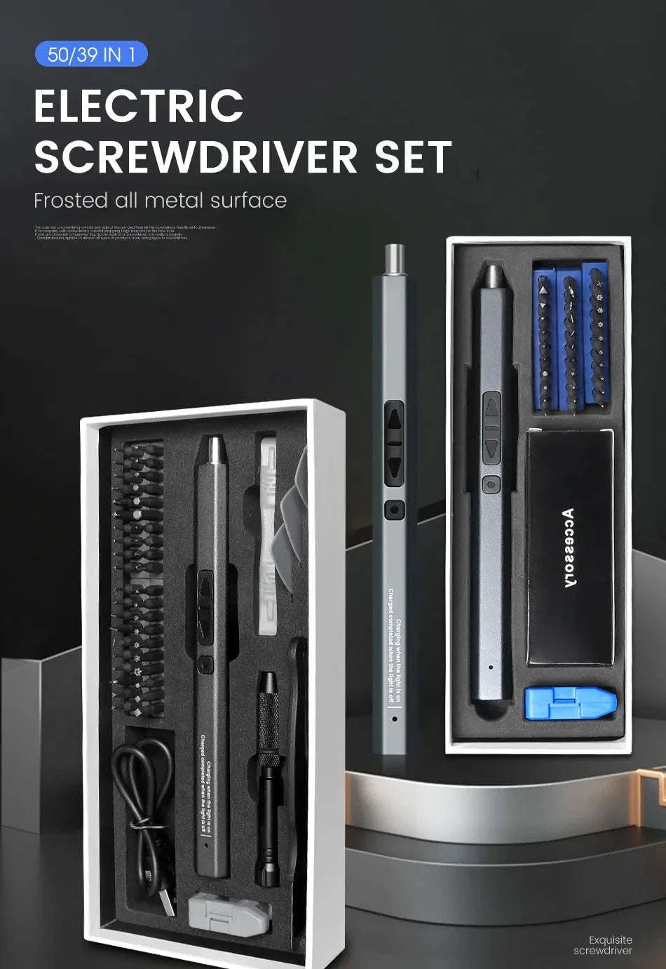 Cordless Electric Screwdriver Set – Precision Power Tool Kit-12 in 1