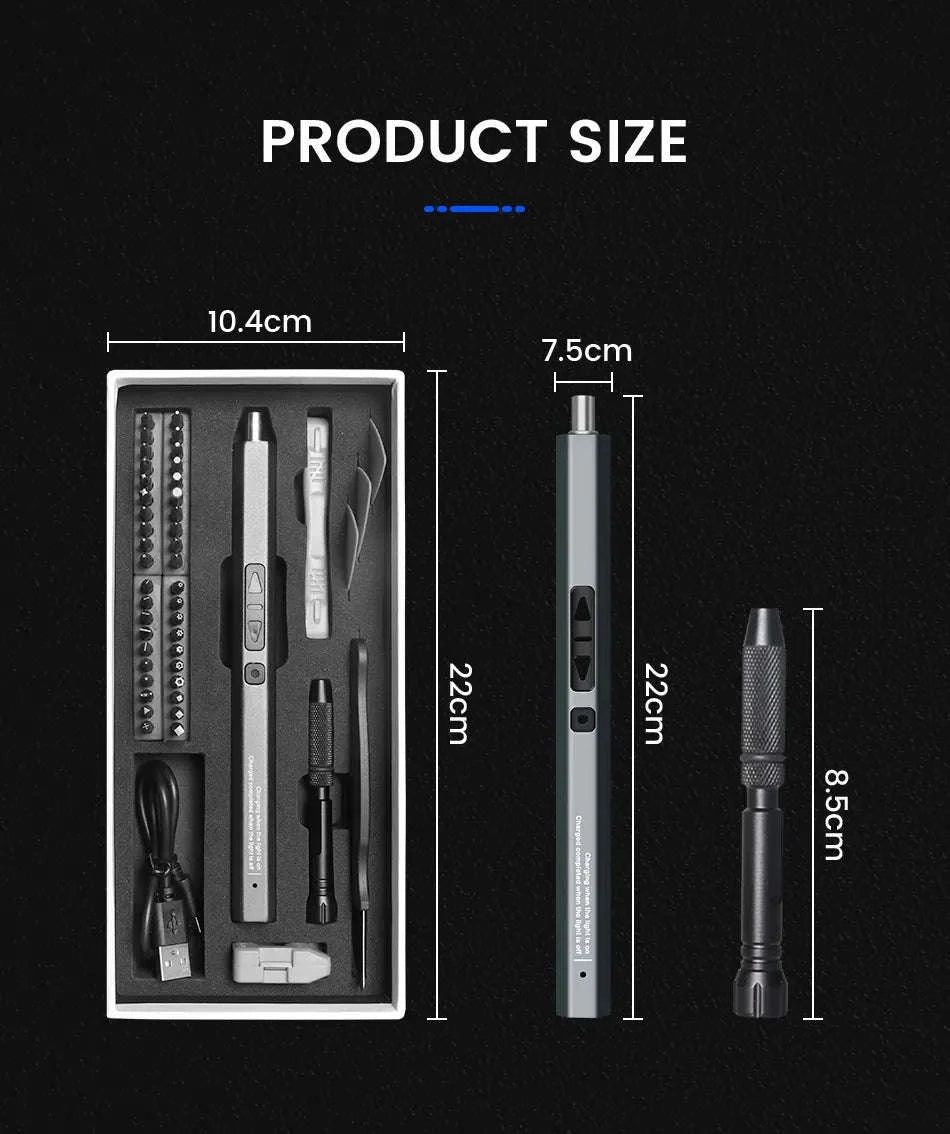 Cordless Electric Screwdriver Set – Precision Power Tool Kit-12 in 1