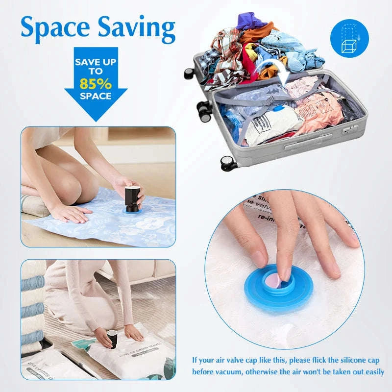 Cordless Electric Vacuum Pump for Travel Storage-only 18 bags combo