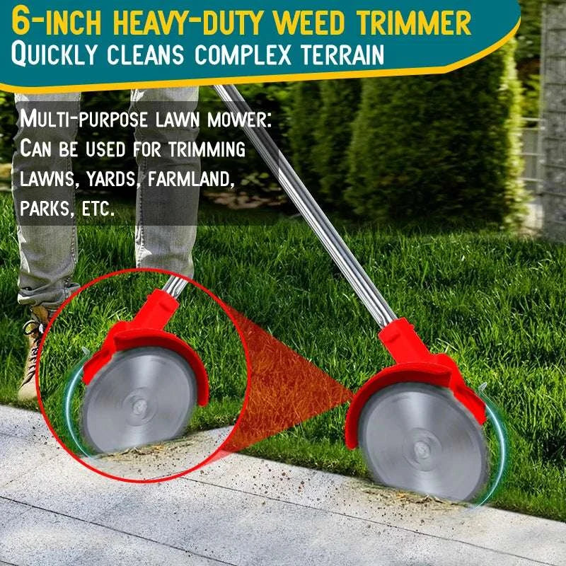 Cordless Electric Weed Trimmer with Telescopic Handle for Gardens-Green / US / two batteries|United States|Reel Mowers
