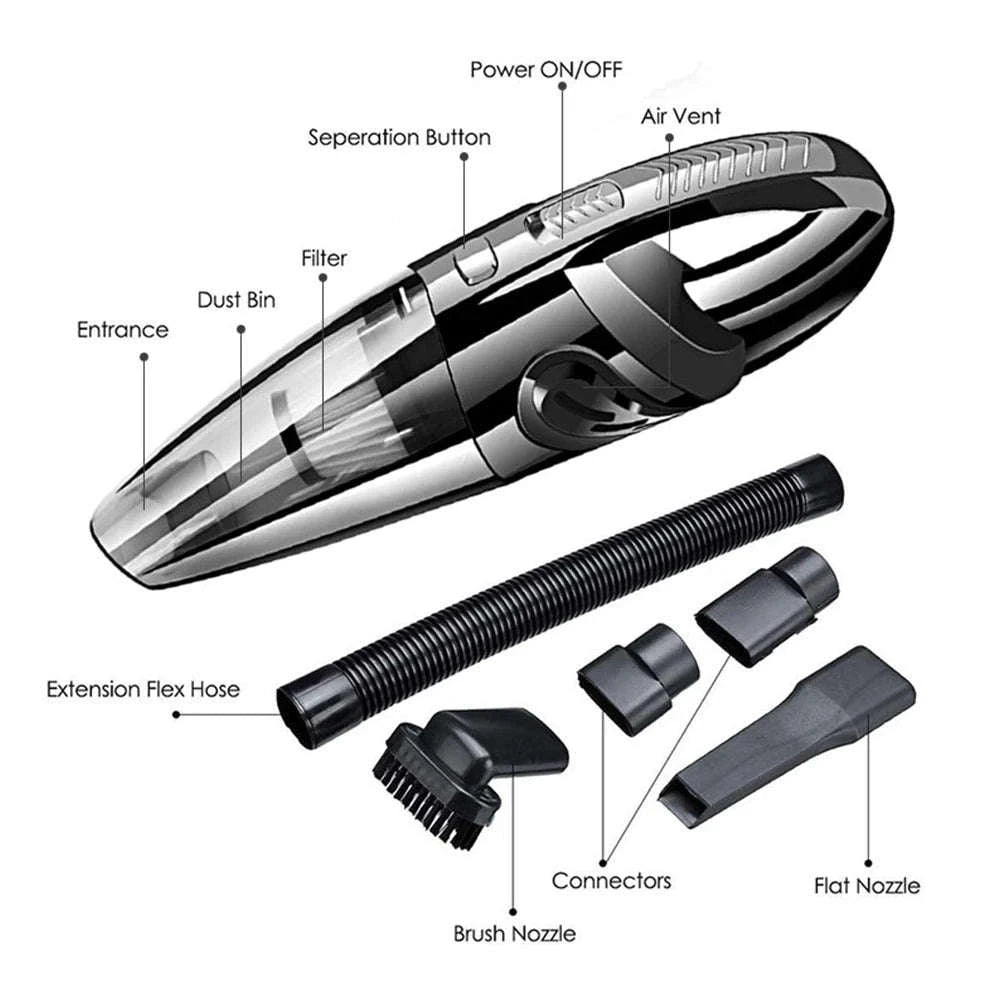 Cordless Handheld Car Vacuum Cleaner, Wet and Dry 120W-1 / United States