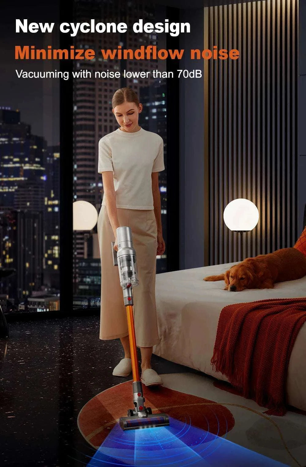 Cordless Handheld Vacuum 27000Pa with Smart Sensor & Touch Screen-