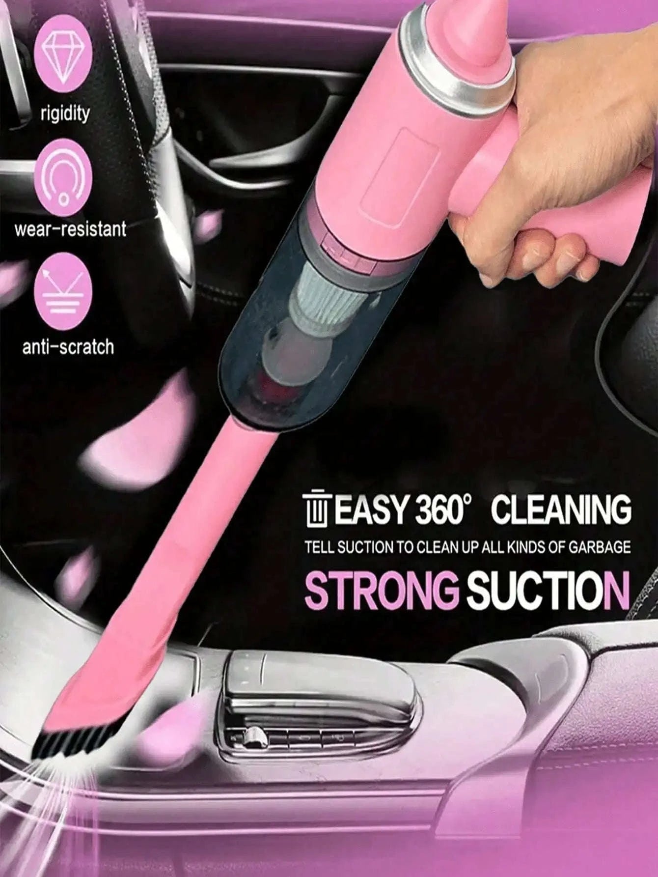 Cordless Handheld Vacuum Cleaner for Car, Home and Pet Hair-United States / Black