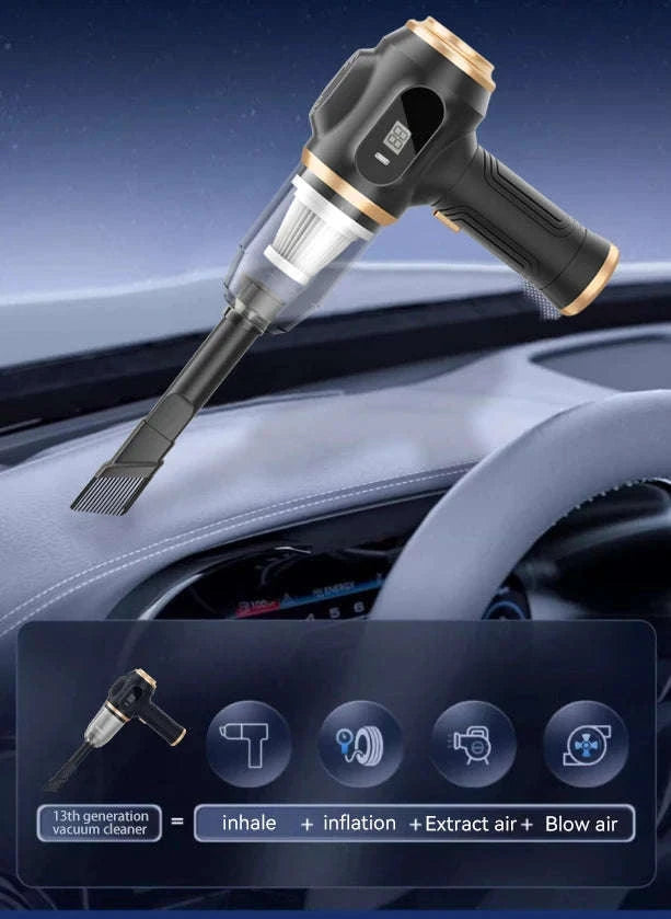 Cordless Handheld Vacuum Cleaner with HEPA Filter for Car & Home-balck / United States