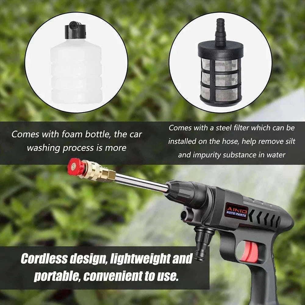 Cordless High Pressure Car Washer Gun with Battery & Self Priming-30000mah / Battery Powered / Mexico