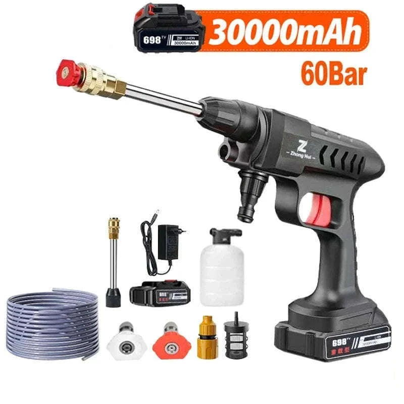 Cordless High Pressure Car Washer Gun with Battery & Self Priming-30000mah / Battery Powered / Mexico