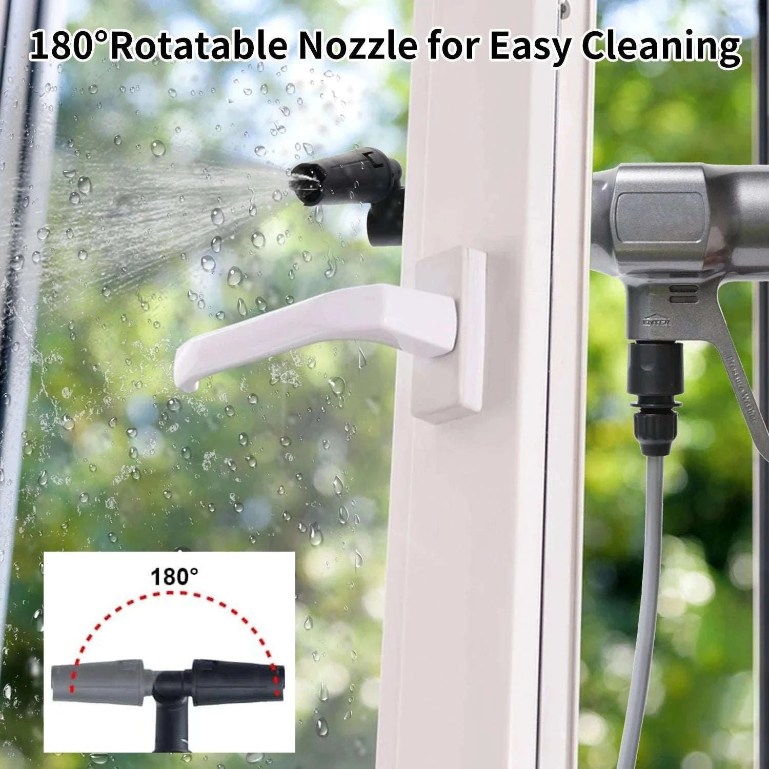 Cordless High Pressure Washer 200 Bar 6-in-1 Nozzle 18V-1 pc battery / EU / france|Electric