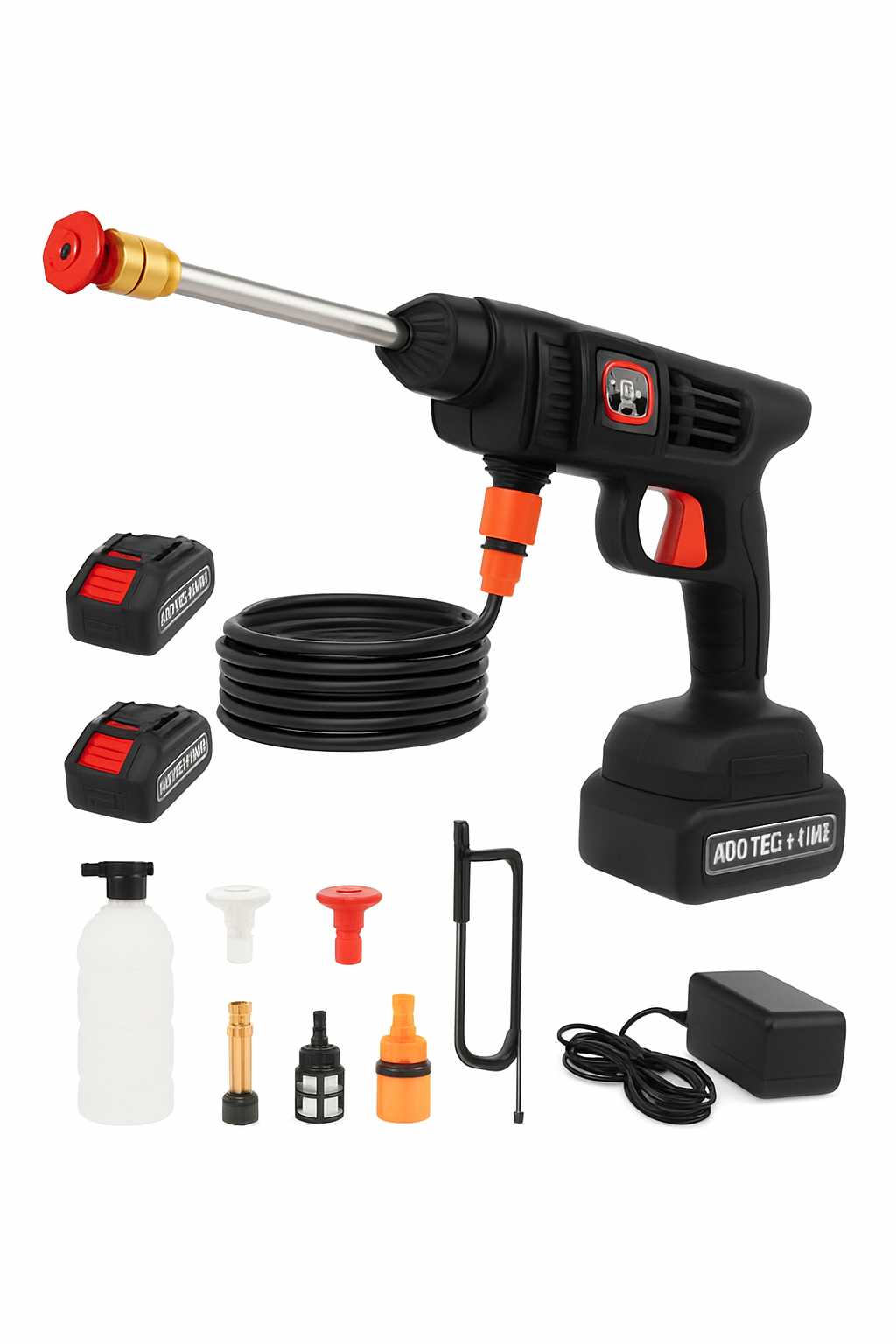 Cordless High Pressure Washer 50Bar with Battery & 6-in-1 Nozzle