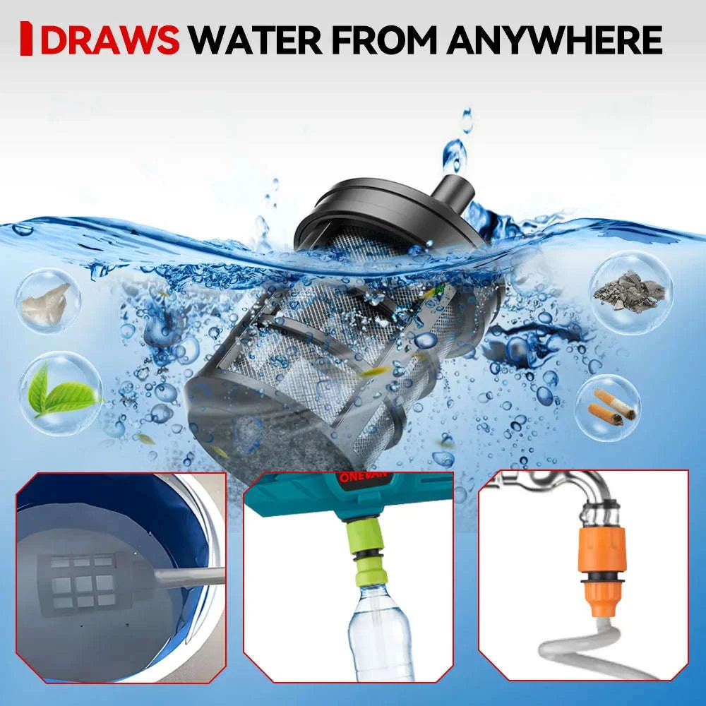 Cordless High Pressure Washer Gun 200 Bar 6-in-1 Spray for Car & Garden-Without Battery / China Mainland