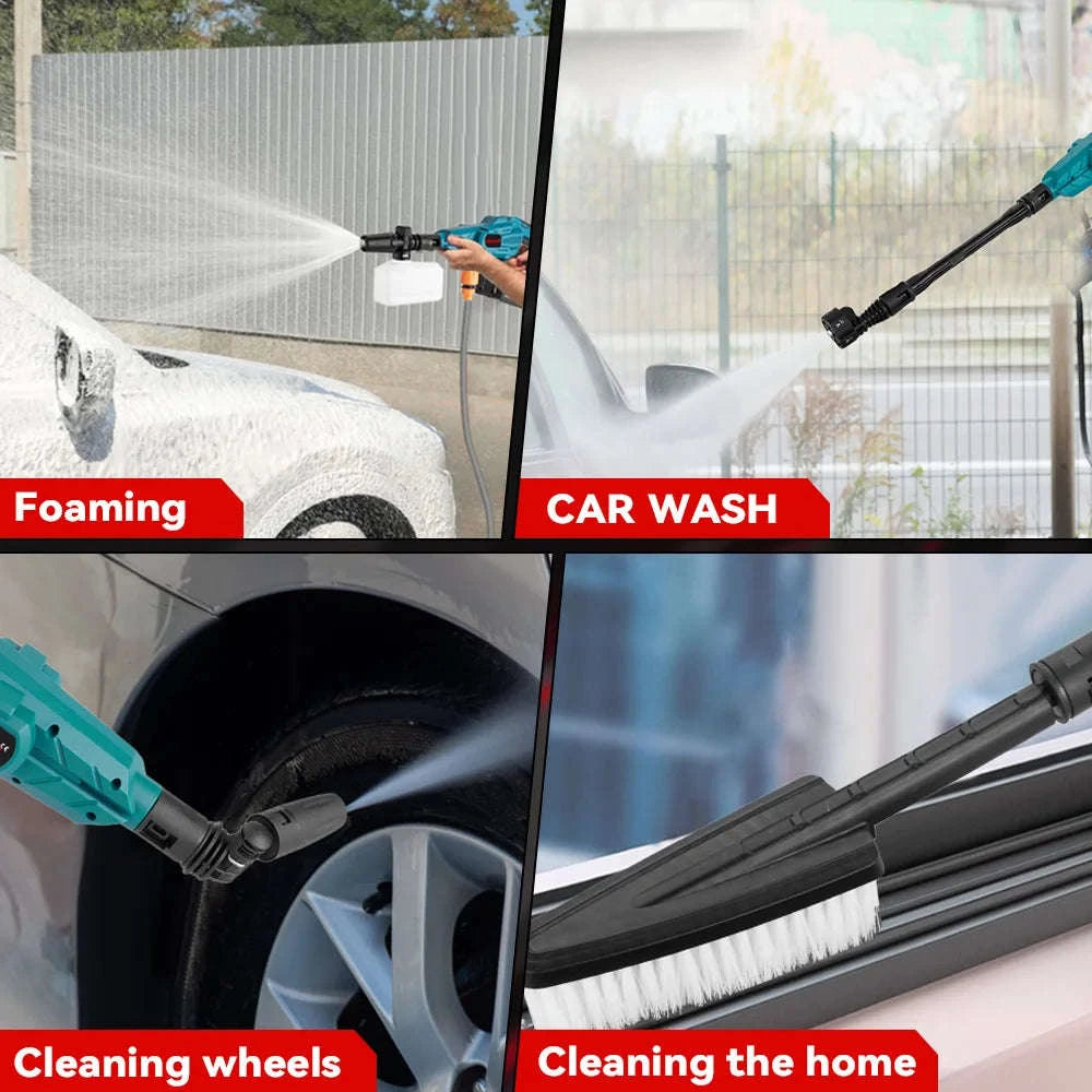 Cordless High Pressure Washer Gun 200 Bar 6-in-1 Spray for Car & Garden-Without Battery / China Mainland