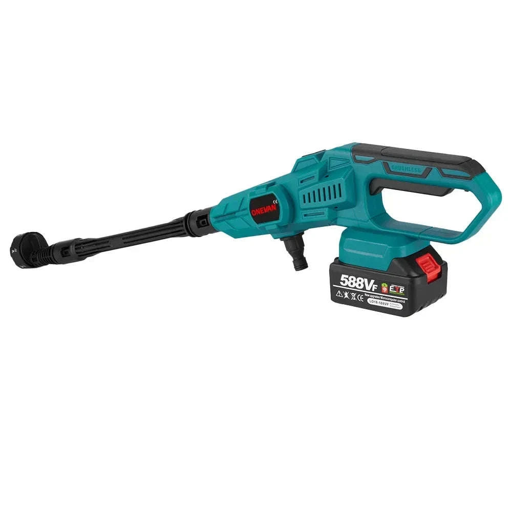 Cordless High Pressure Washer Gun 200 Bar 6-in-1 Spray for Car & Garden-Without Battery / China Mainland