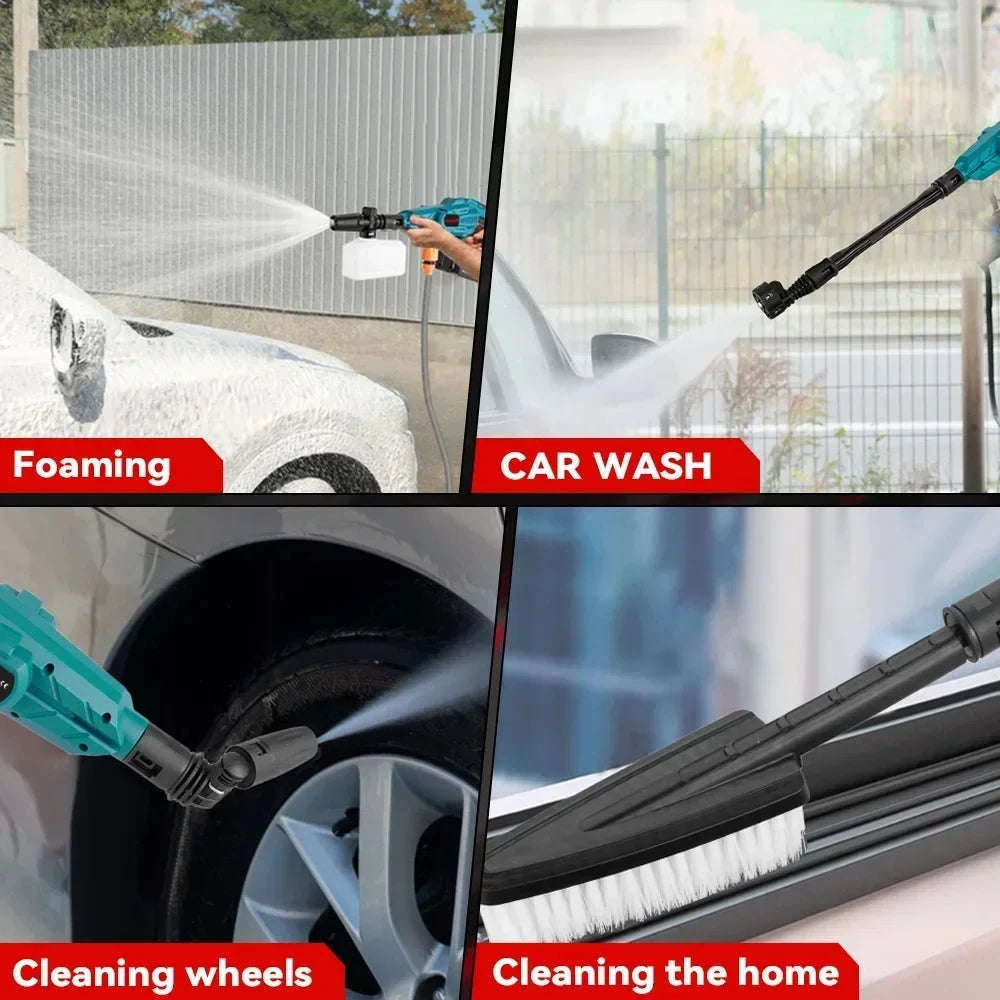 Cordless High Pressure Washer Gun 200 Bar 6-in-1 Spray for Car & Garden-Without Battery / China Mainland