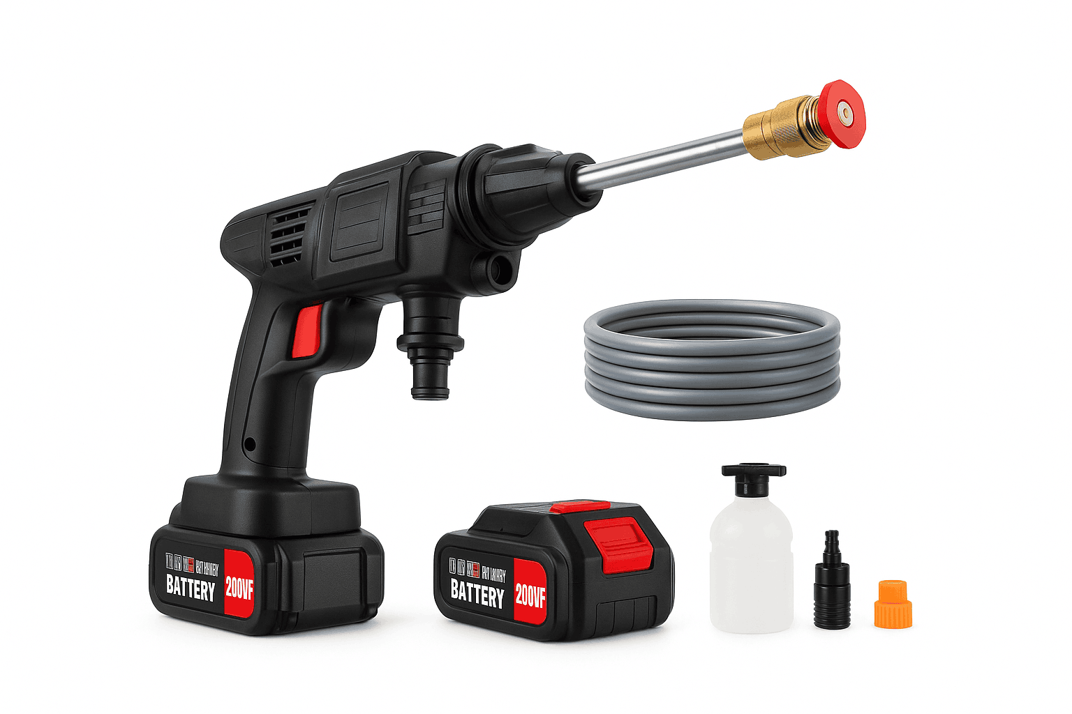Cordless High Pressure Washer Gun 450W 26Bar with Dual Batteries-Battery Powered / United States