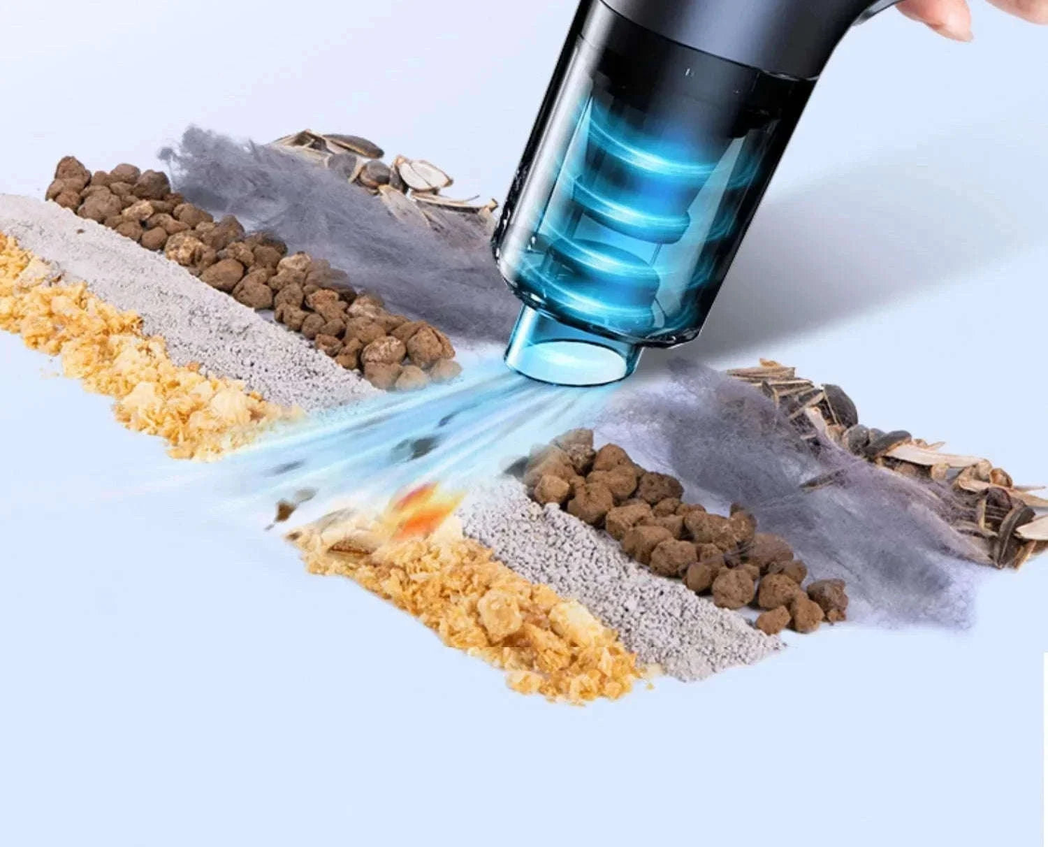 Cordless Mini Car Vacuum Cleaner with Strong Suction-Basic 4hepa Bag