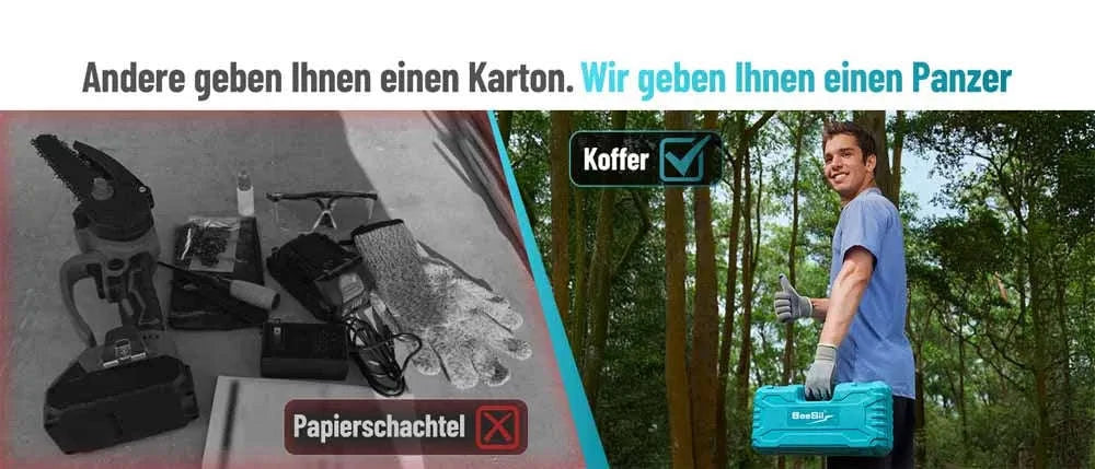 Cordless Mini Chainsaw 6 Inch Rechargeable Pruning Saw-With 2-battery 4.0Ah / EU / GERMANY