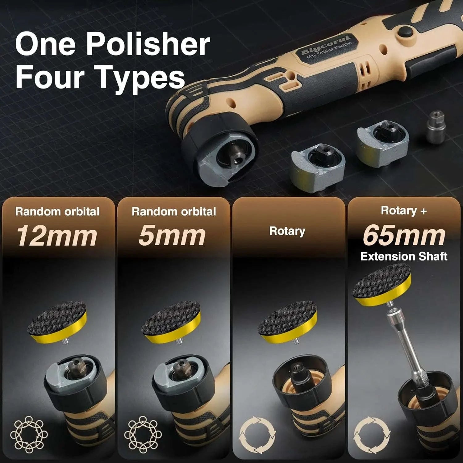 Cordless Mini Polisher with 11 Speeds and 2 Batteries-United States