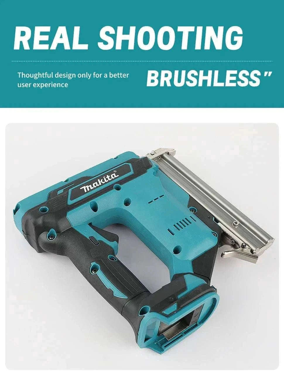 Cordless Nail Gun 10–30mm 100-Nail Capacity High-Speed Woodworking Tool-1Battery 1Charger EU