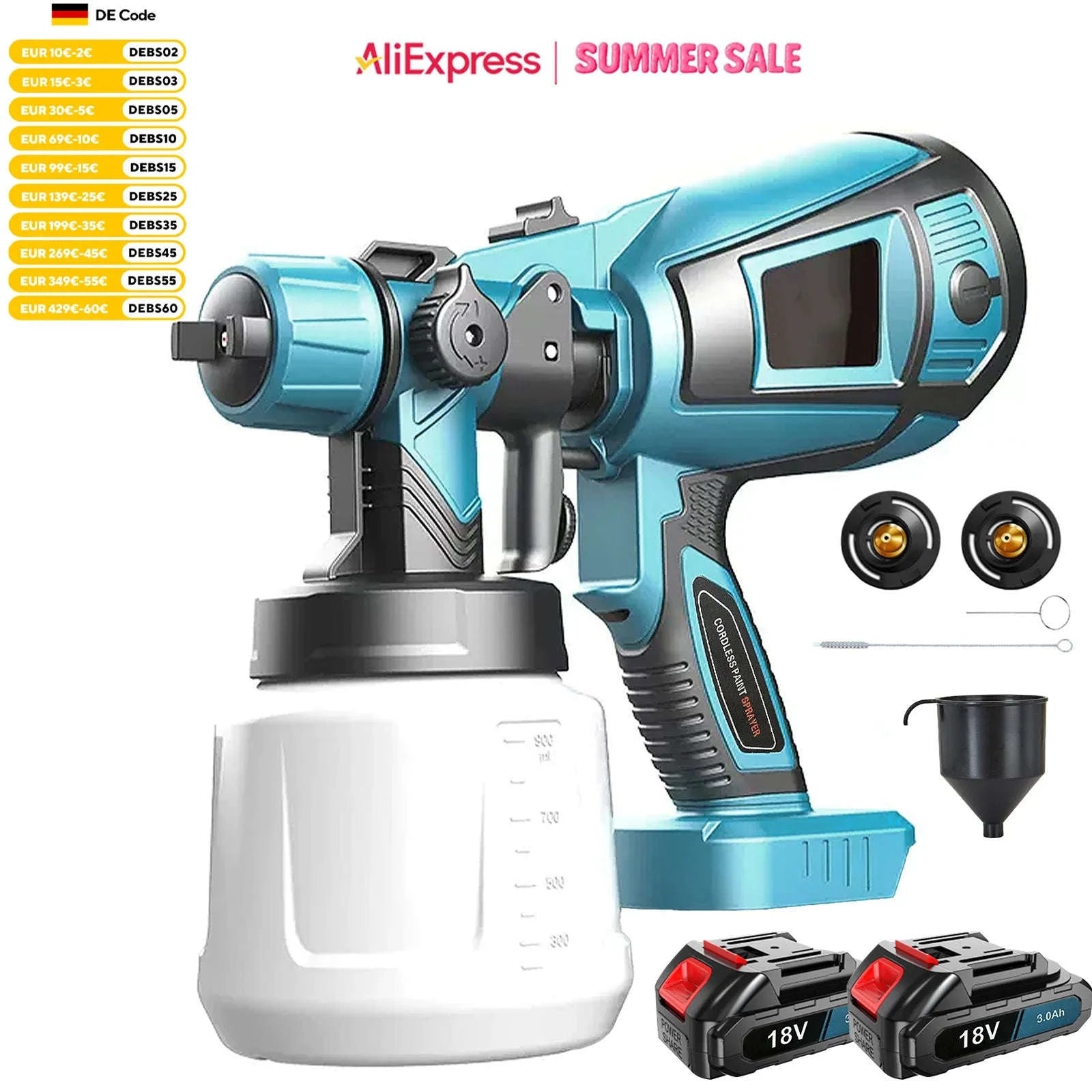 Cordless Paint Sprayer Compatible with Makita Battery-GERMANY