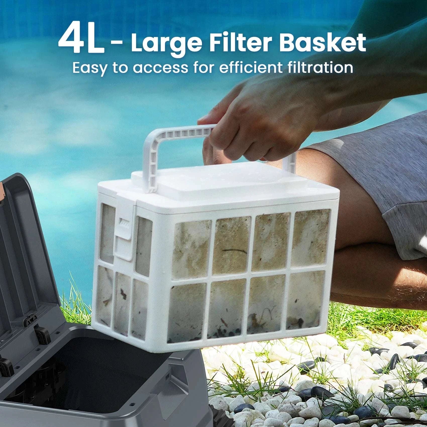 Cordless Robotic Pool Cleaner with Wall & Waterline Cleaning, 150min Runtime-black / United States