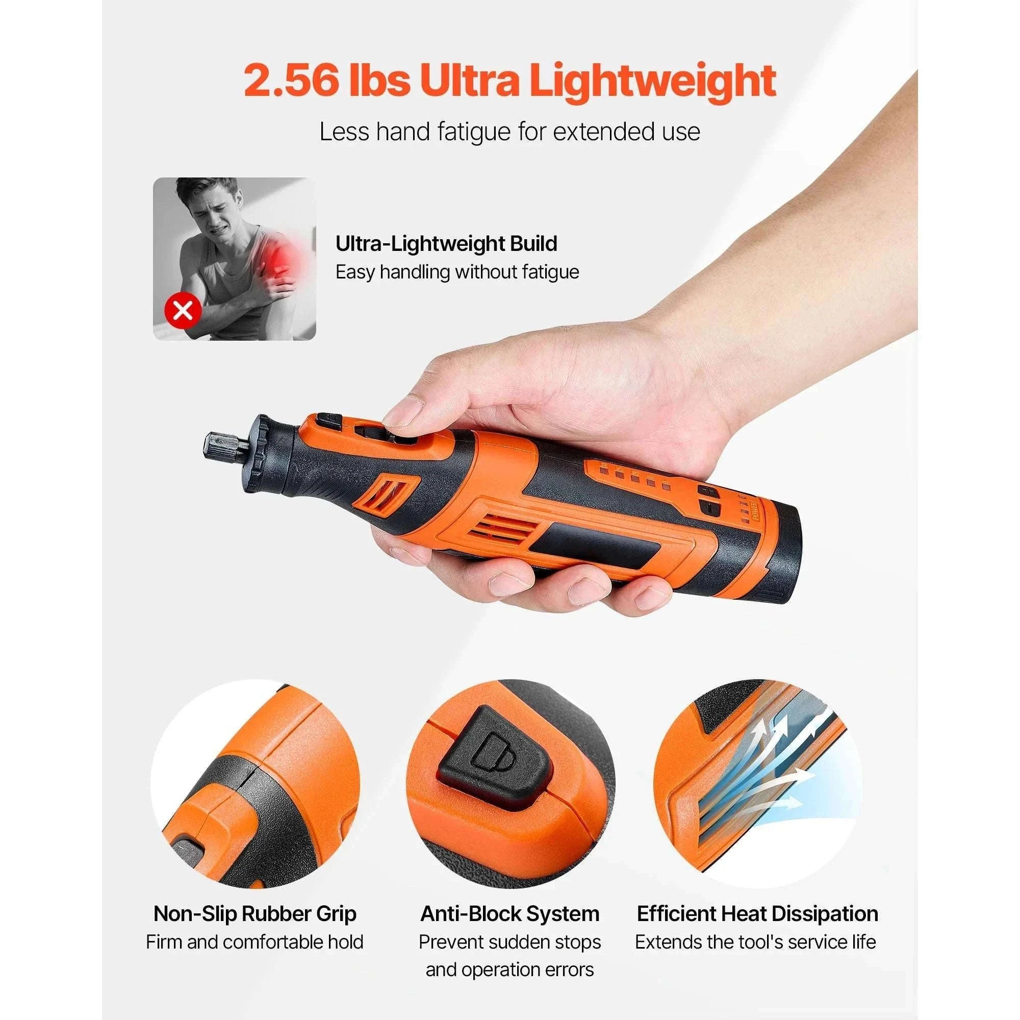 Cordless Rotary Tool Kit with 5 Speeds for DIY Engraving Sanding-DC 4V / United States