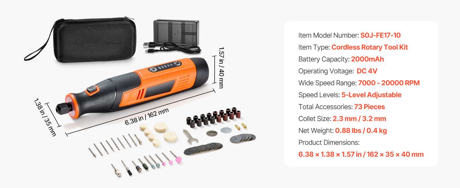Cordless Rotary Tool Kit with 5 Speeds for DIY Engraving Sanding-DC 4V / United States
