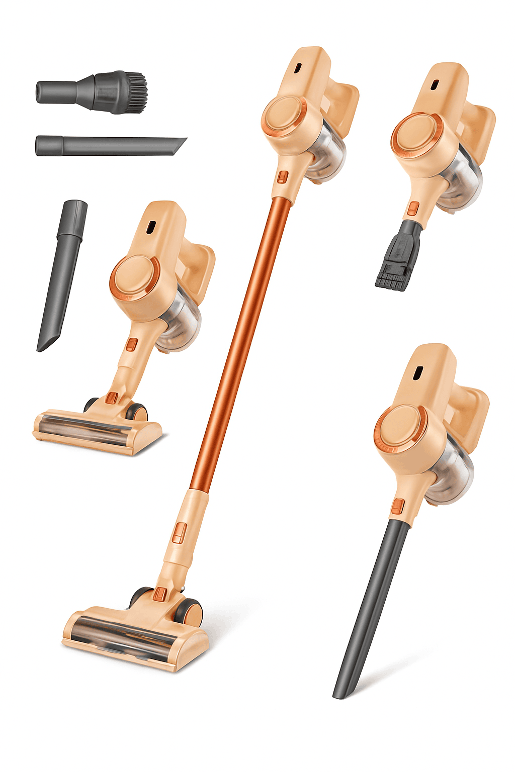 Cordless Stick Vacuum Cleaner 6-in-1 Lightweight-Orange / US / United States