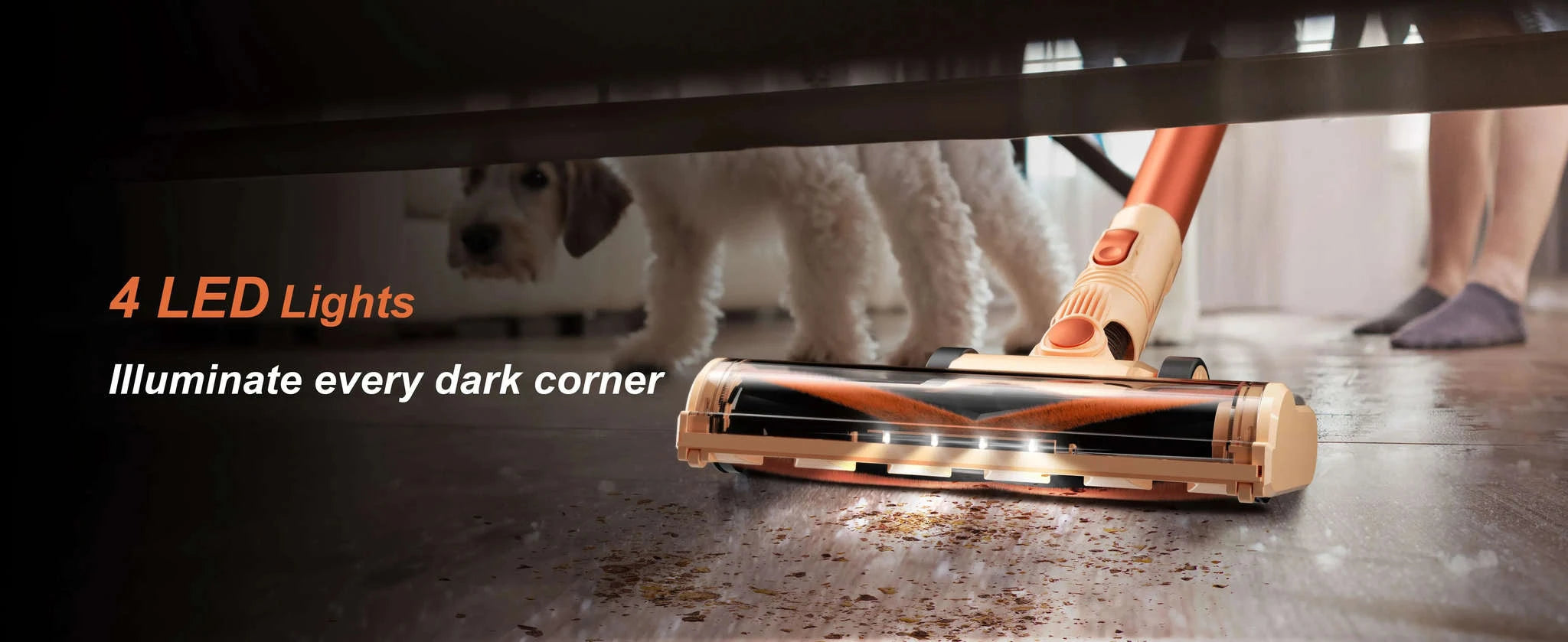 Cordless Stick Vacuum Cleaner 6-in-1 Lightweight-Orange / US / United States