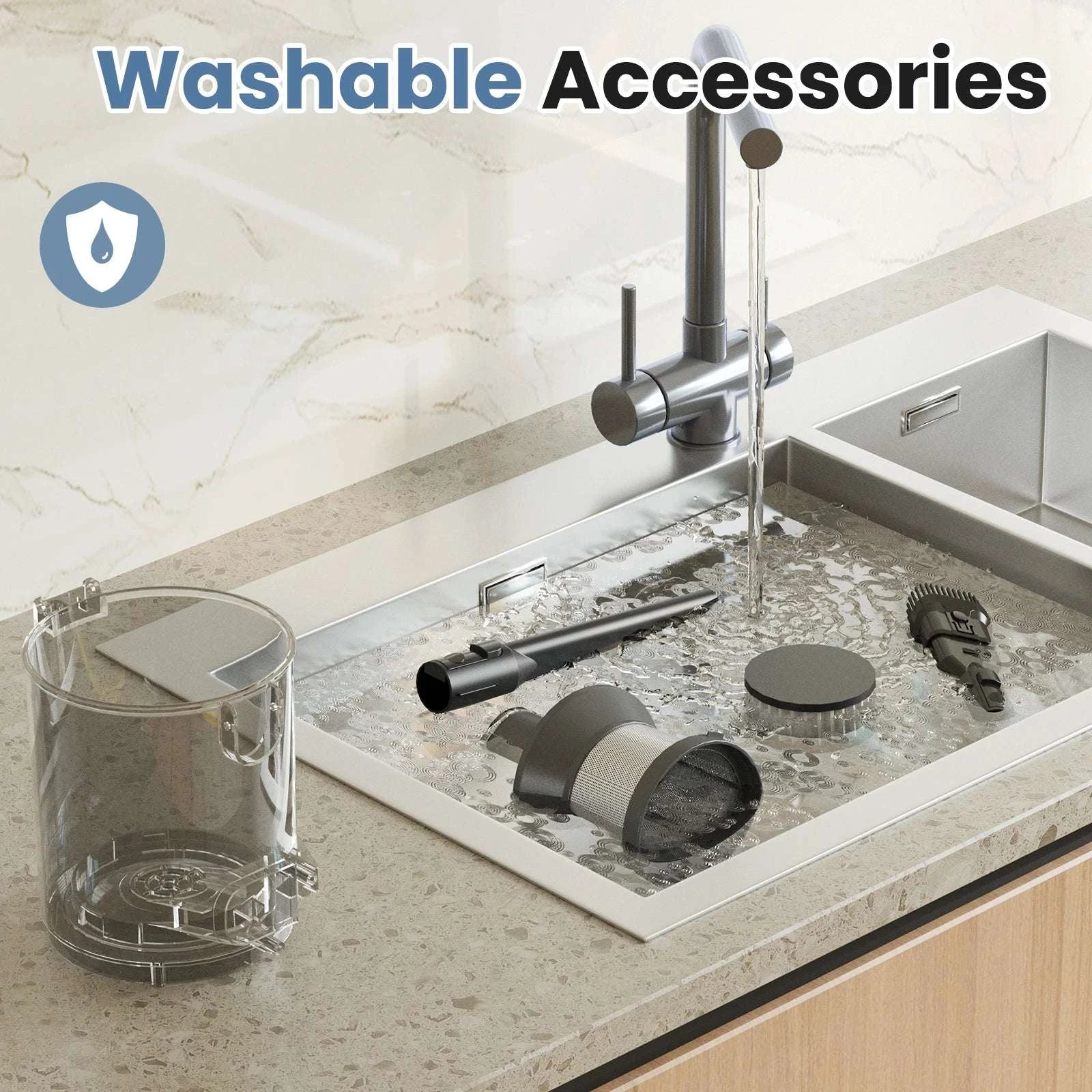 Cordless Stick Vacuum with LED Brush, Wall Mount & 3 Head Tools-Purple Yellow / United States