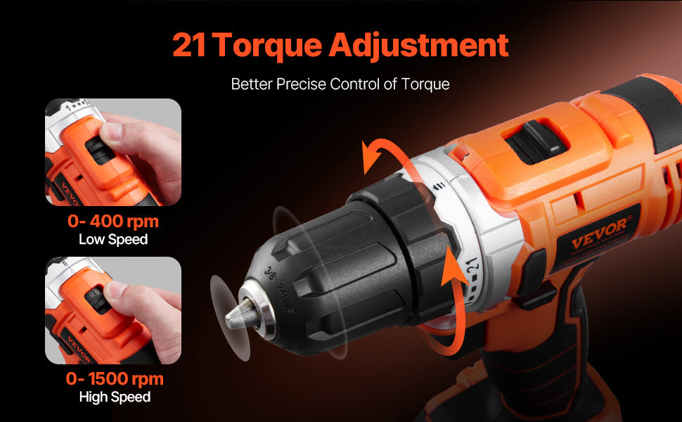 Cordless Drill & Impact Driver Combo Kit with Batteries and Charger