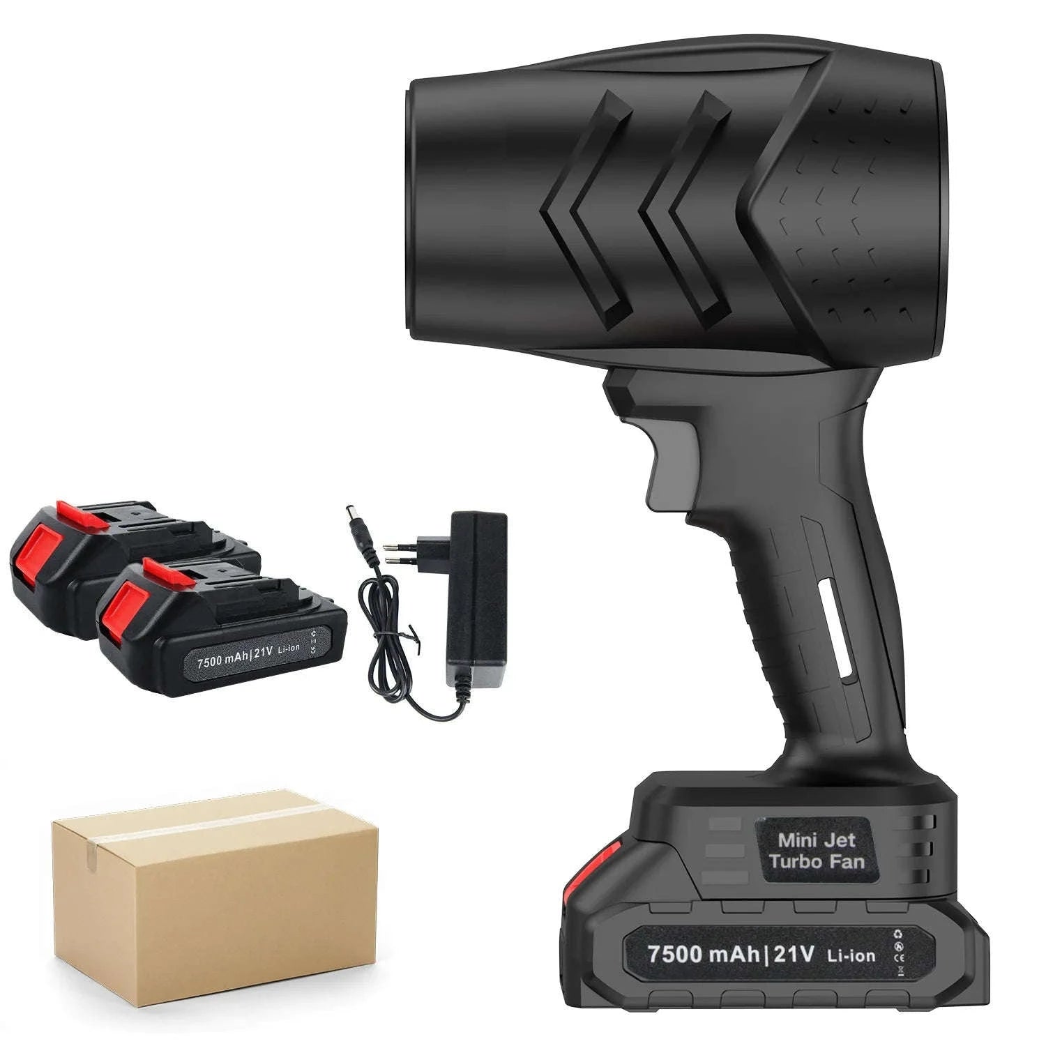 Cordless Turbo Air Blower 120km/h High-Speed Dust & Leaf Cleaner-Paperbox 1 Battery / france / EU