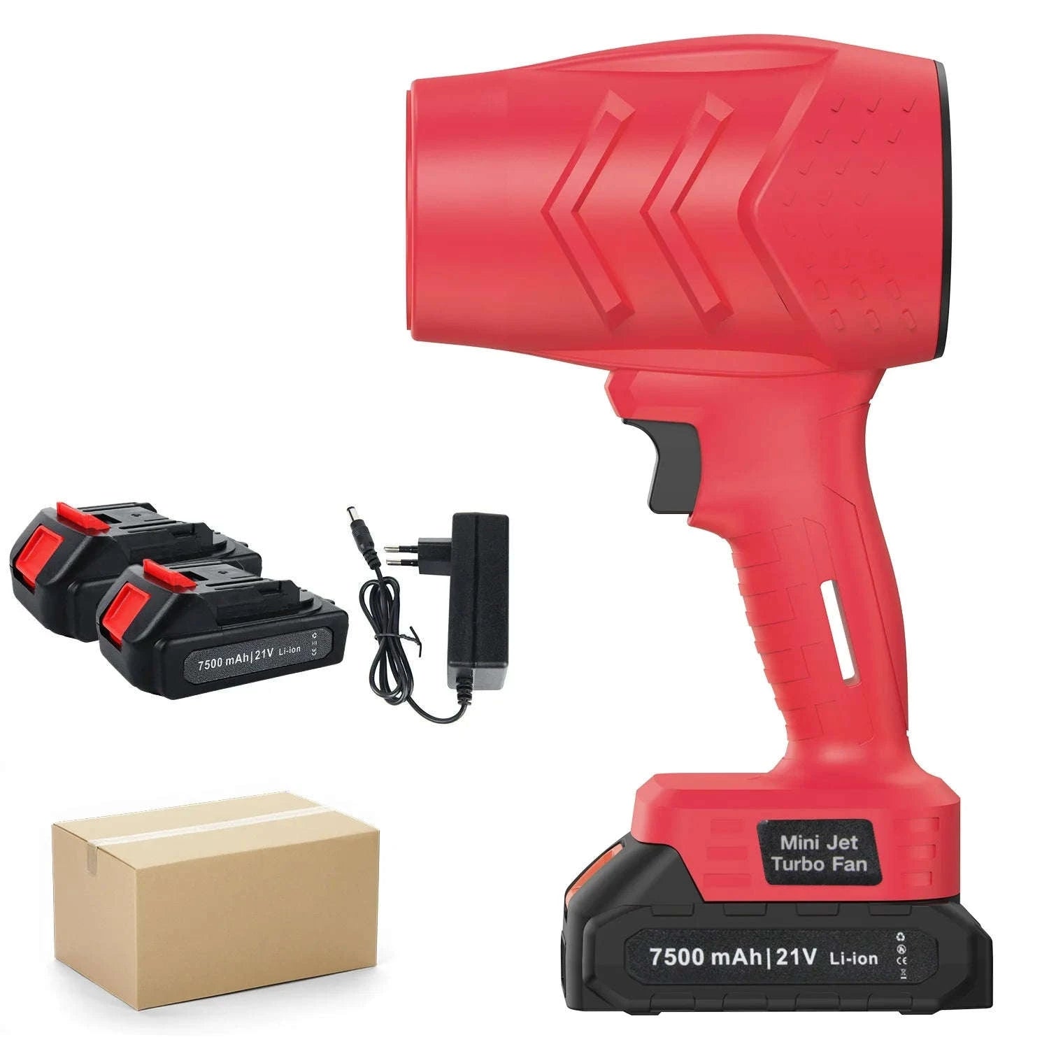 Cordless Turbo Air Blower 120km/h High-Speed Dust & Leaf Cleaner-Paperbox 1 Battery / france / EU