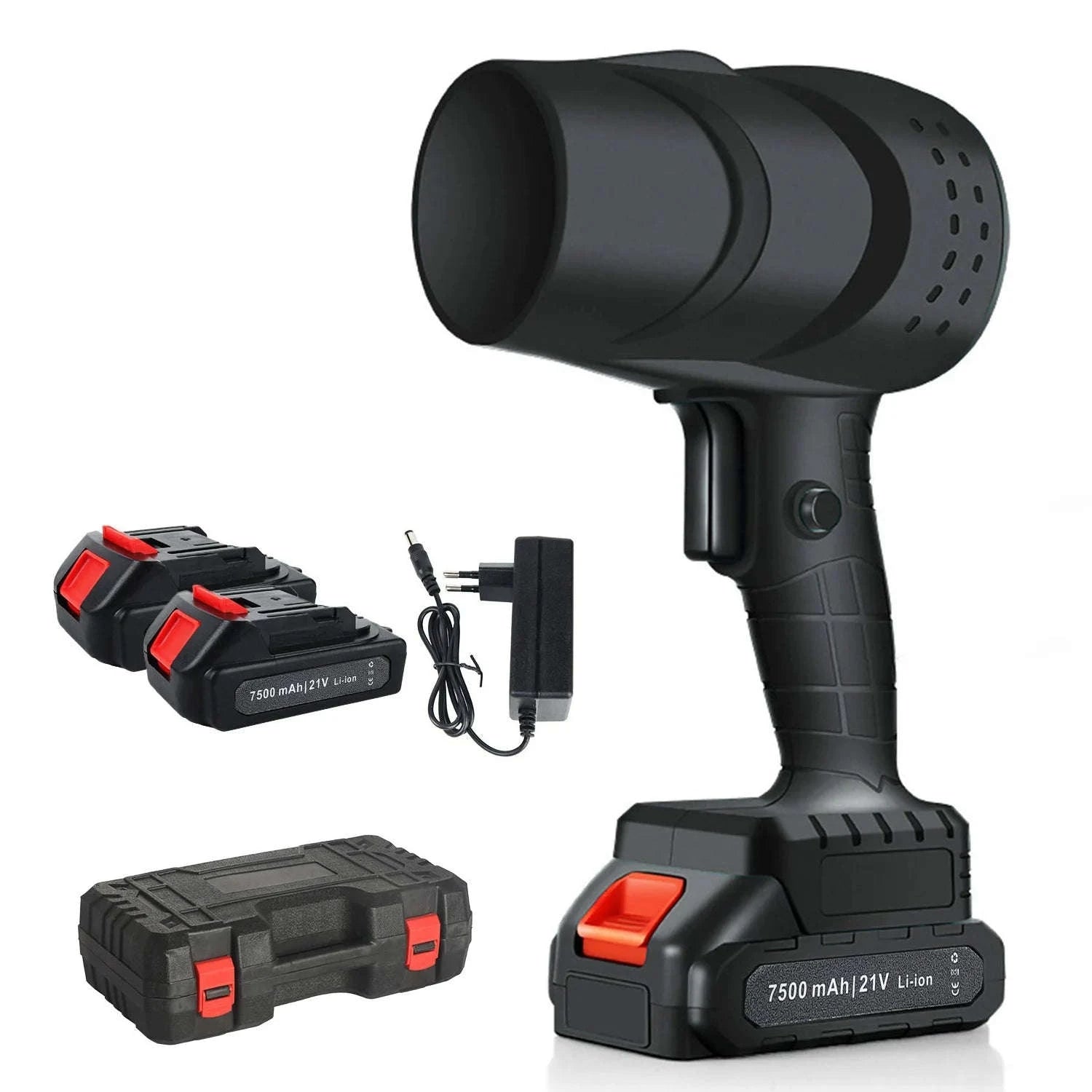 Cordless Turbo Air Blower 120km/h High-Speed Dust & Leaf Cleaner-Paperbox 1 Battery / france / EU