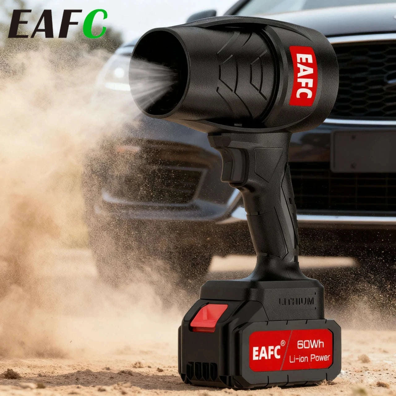 Cordless Turbo Air Blower 21V High-Speed Cleaner for Dust and Leaves-2 Battery / Battery Powered / GERMANY