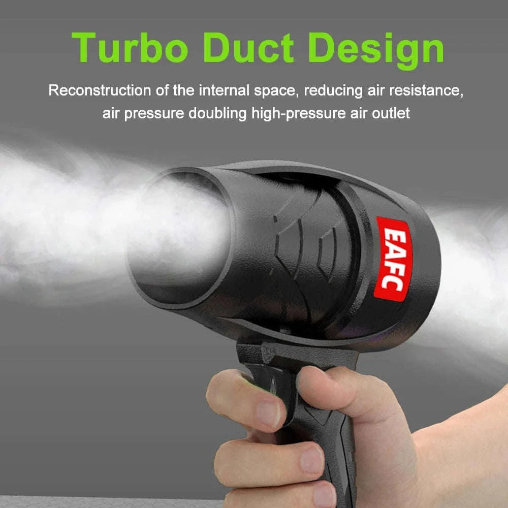 Cordless Turbo Air Blower 21V High-Speed Cleaner for Dust and Leaves-2 Battery / Battery Powered / GERMANY