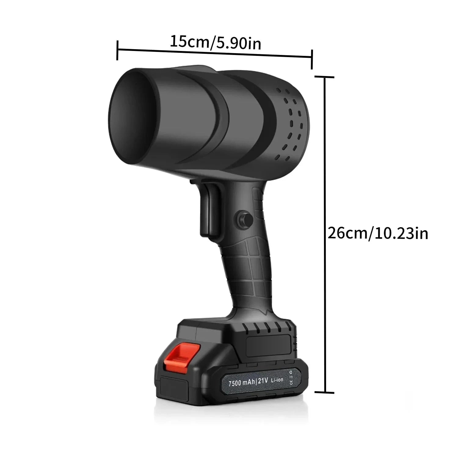 Cordless Turbo Fan Blower 120km/h 36000RPM Car Dryer & Dust Cleaner-Black 1 pc Battery / france / EU