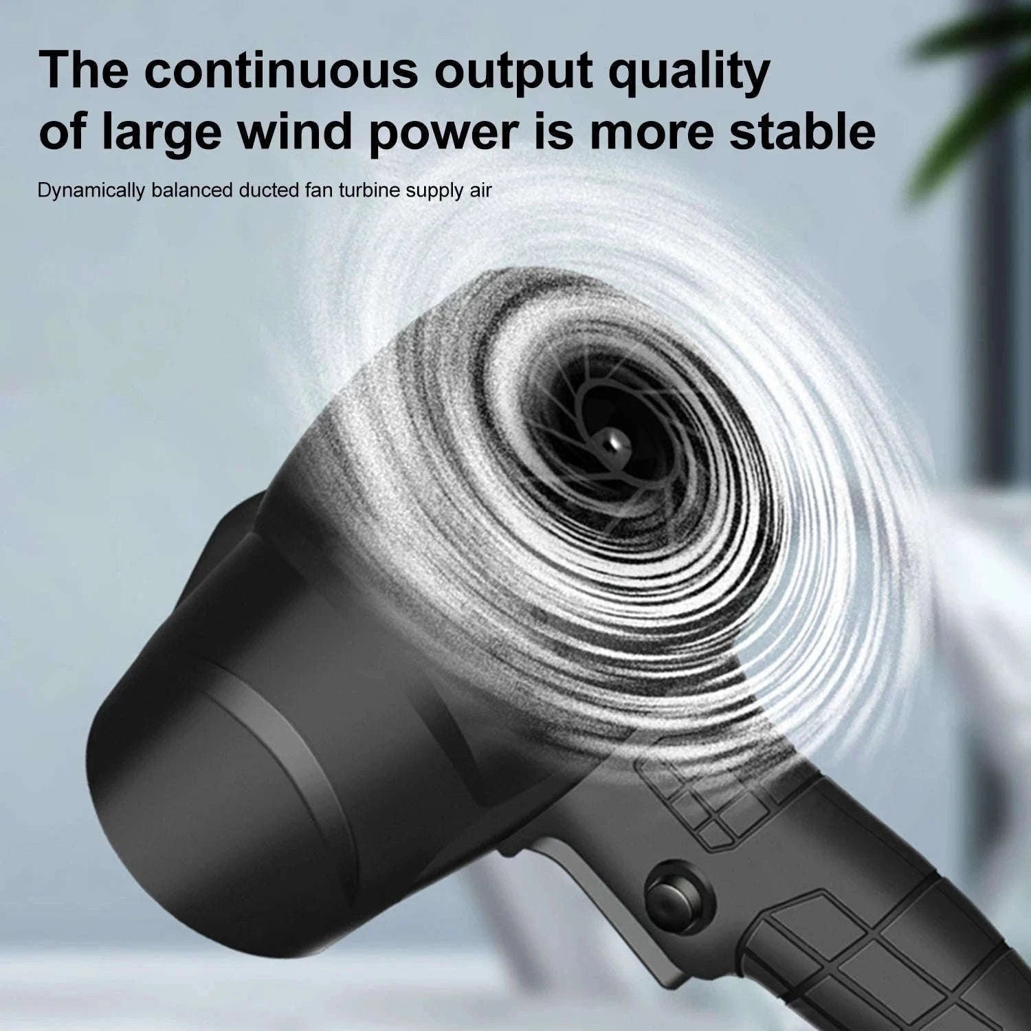 Cordless Turbo Fan Blower 120km/h 36000RPM Car Dryer & Dust Cleaner-Black 1 pc Battery / france / EU