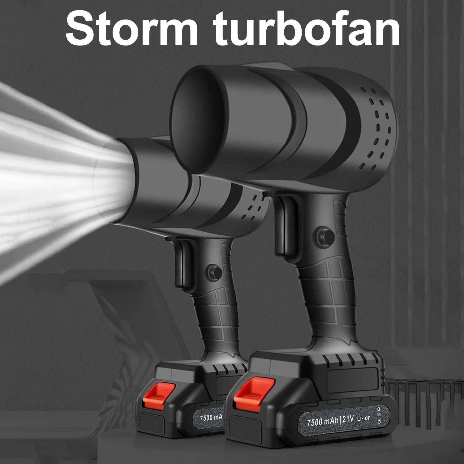 Cordless Turbo Fan Blower 120km/h 36000RPM Car Dryer & Dust Cleaner-Black 1 pc Battery / france / EU
