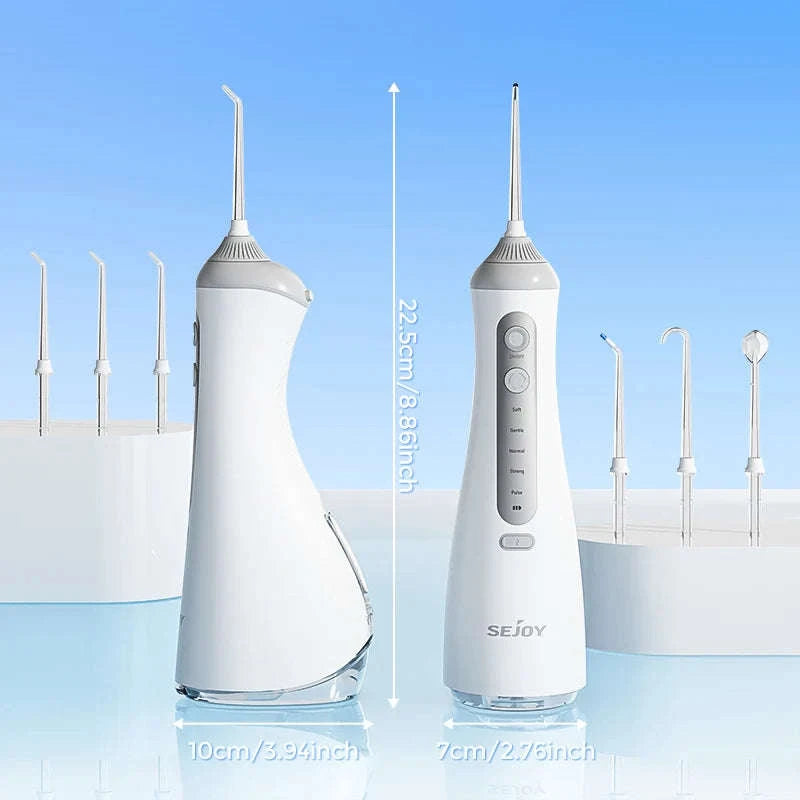 Cordless Water Flosser with 6 Nozzles & 5 Modes, 350ml Tank-black / United States
