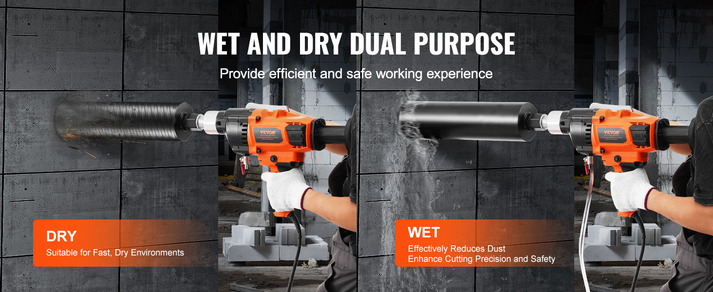 Handheld Core Drill Machine 2000W/2600W Wet & Dry Concrete Drill