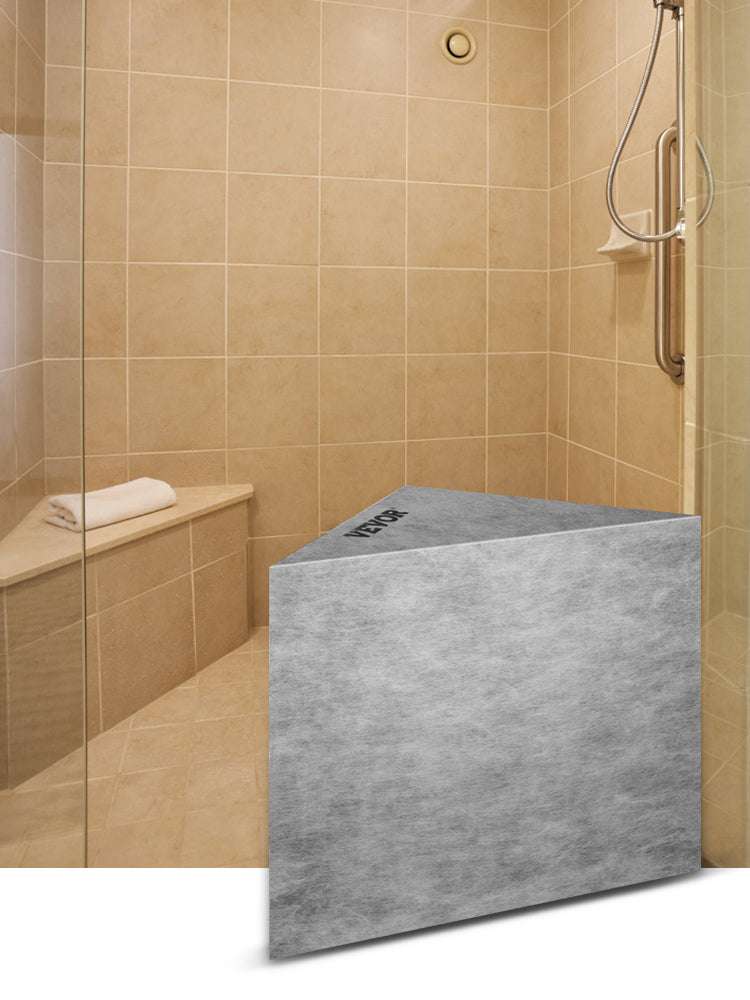 Corner Tile Shower Seat 22.4" Waterproof Bench 440lb Capacity-22.4x16x20inch / United States