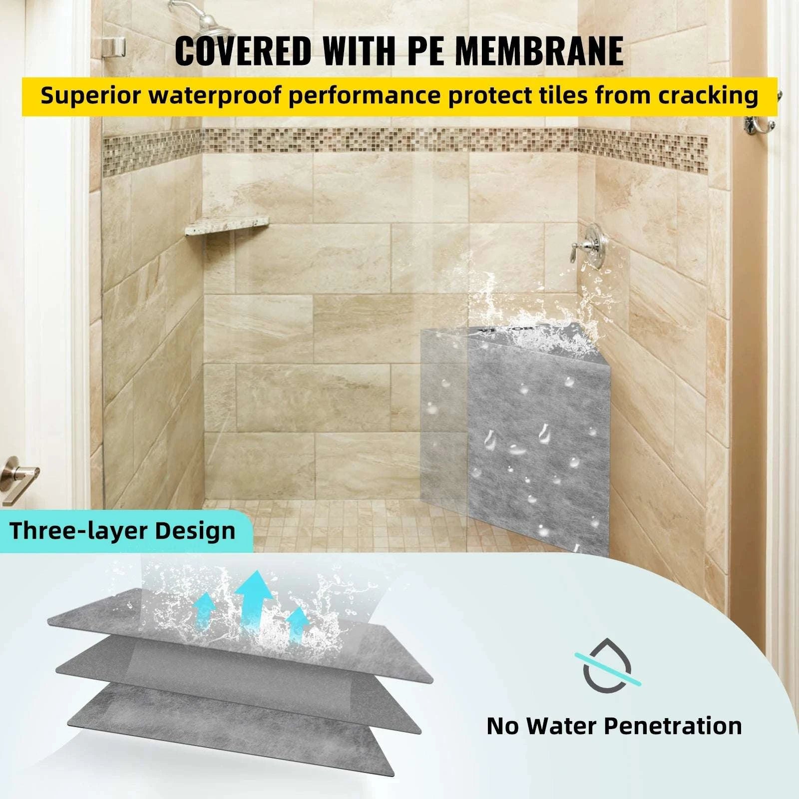 Corner Tile Shower Seat 22.4" Waterproof Bench 440lb Capacity-22.4x16x20inch / United States