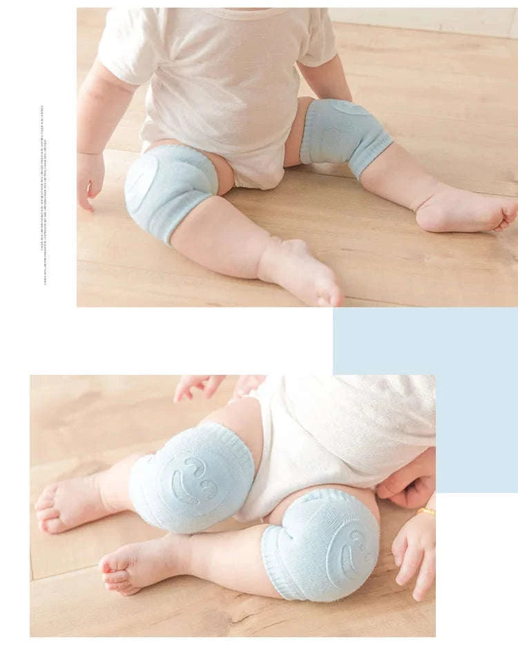 Cotton Baby Knee & Elbow Pads - Blue-blue